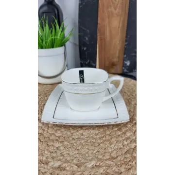 507009-A Кухоль 240мл з блюдцем порцел. білий ᐉ 507009-A - - класная цена в ProPosud