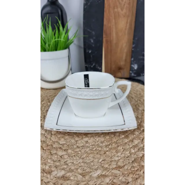 507009-A Кухоль 240мл з блюдцем порцел. білий ᐉ 507009-A - - класная цена в ProPosud