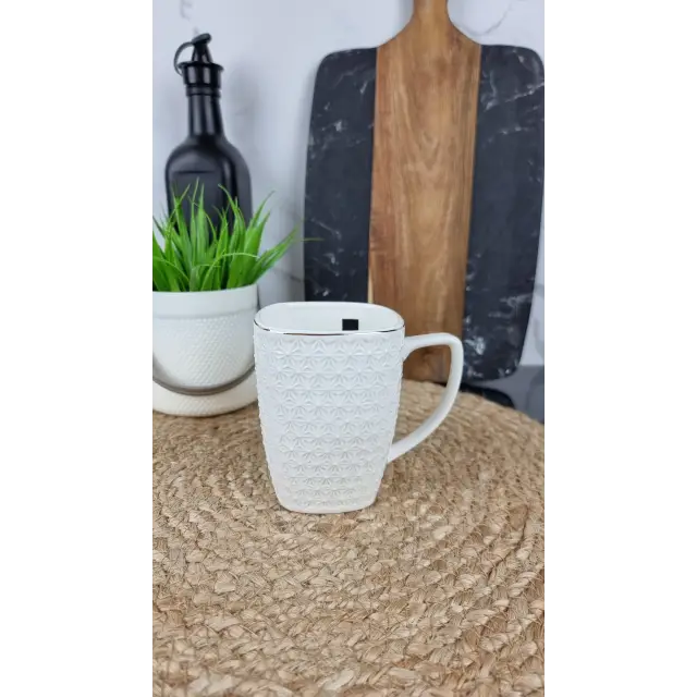 557309-A Кухоль 350мл квадрат порцел. білий ᐉ 557309-A - - класная цена в ProPosud