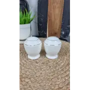 681607-A Сільничка+ перечниця порцел. біла ᐉ 681607-A - - класна ціна в ProPosud