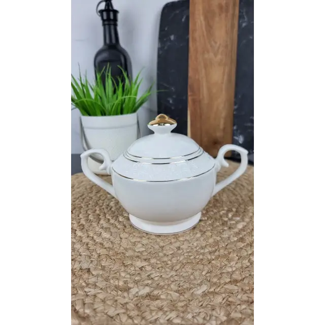 933511-A Цукорниця 500мл з ручкою кругла порцел. біла ᐉ 933511-A - - класная цена в ProPosud