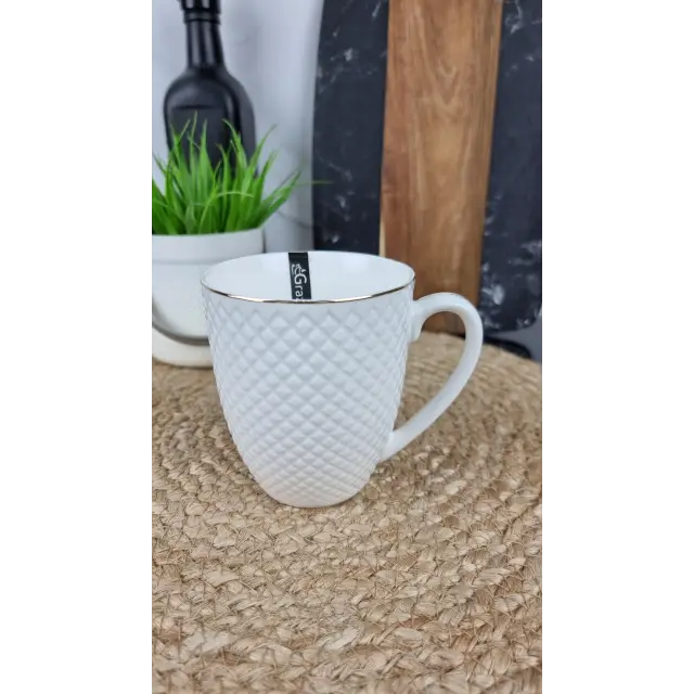 Crystal Чашка 400мл фарфор. белая Кристал