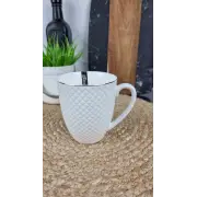 Crystal Чашка 400мл фарфор. белая Кристал