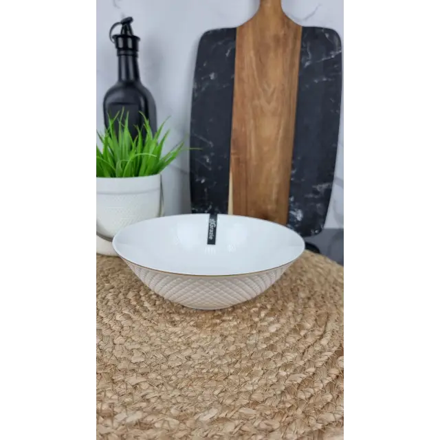 Crystal Салатник 7" d-18см порцел. білий Кристал