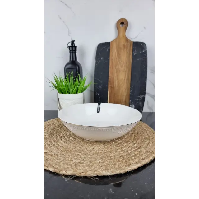 Crystal Салатник 9" d-23см порцел. білий Кристал