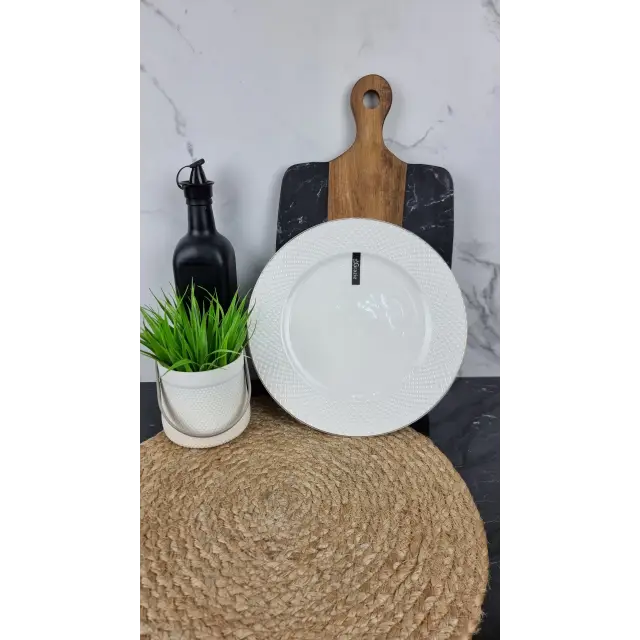 Crystal Тарілка мілка 10,5" d-27см порцел. білий Кристал