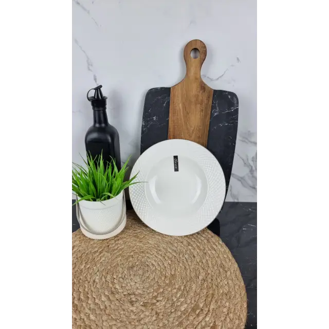 Crystal Тарілка глибока 9" d-23см порцел. білий Кристал