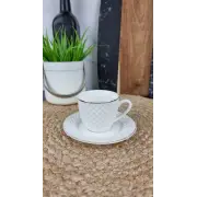 Crystal Чашка кофейная 100мл с блюдцем фарфор. белая Кристал