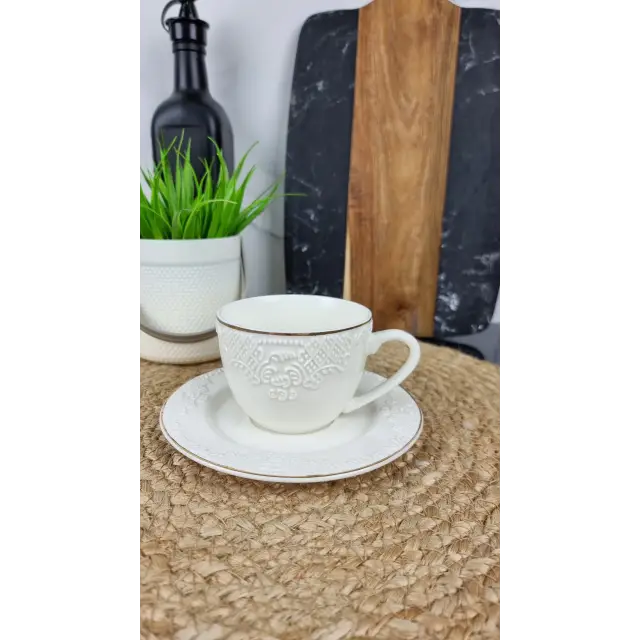 Harmony Чашка кавова 250мл з блюдце порцел. білий Гармонія