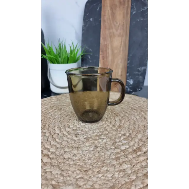 Чашка 400мл дымчатое стекло Orzo ᐉ - - класная цена в ProPosud