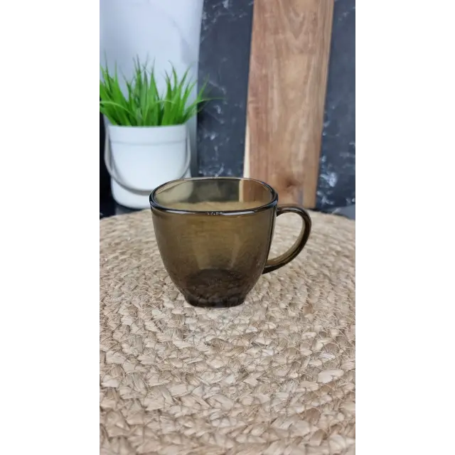 Чашка 220мл димчате скло Quadra ᐉ - - класна ціна в ProPosud