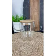 Чашка 300мл двойное стекло крышка бамбук CA-0002/300 ᐉ CA-0002/300 - - класная цена в ProPosud