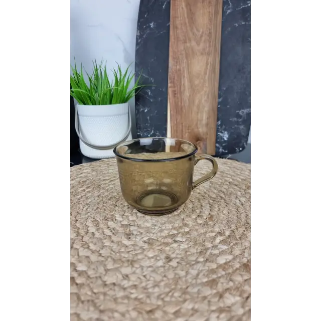 Чашка 220мл димчате скло Black coffee ᐉ - - класна ціна в ProPosud