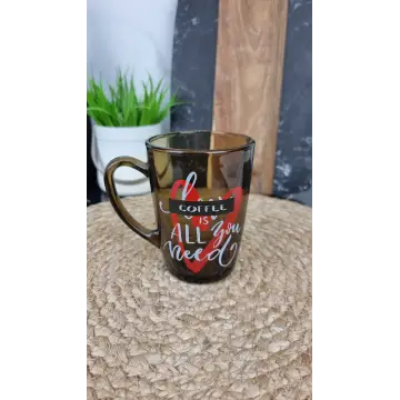 Чашка 330мл дымчатое стекло White Coffe ДЕКОР MIX ᐉ - - класная цена в ProPosud