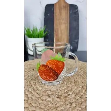 OCT 20 A2410T Чашка стеклянная 340мл Клубника ᐉ OCT 20 A2410T - - класная цена в ProPosud