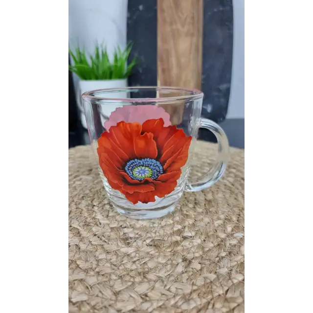 OCT 11 A2410T Чашка стеклянная 340мл Мак ᐉ OCT 11 A2410T - - класная цена в ProPosud