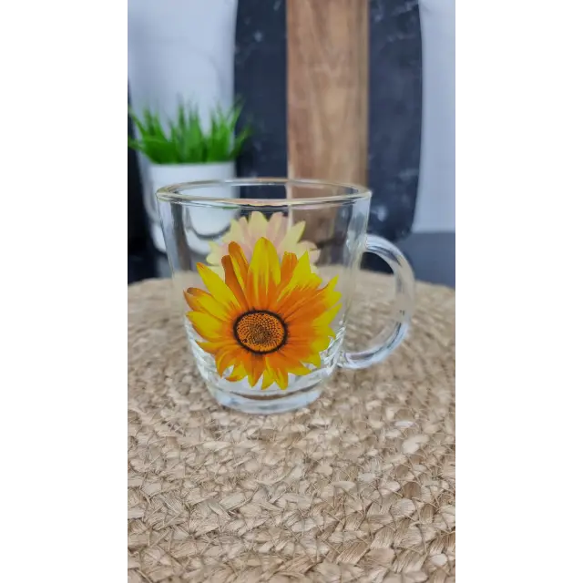 OCT 17 A2410T Чашка скляна 340мл Соняшник ᐉ OCT 17 A2410T - - класна ціна в ProPosud