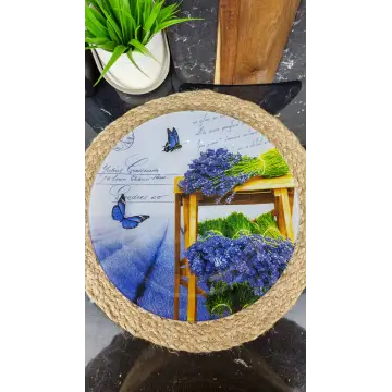 S3012/S027 Блюдо стекл. круглое 30см Лаванда Blue ᐉ S3012/S027 - - класная цена в ProPosud