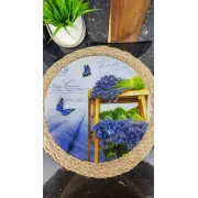 S3012/S027 Блюдо скл. кругле 30см Лаванда Blue ᐉ S3012/S027 - - класна ціна в ProPosud