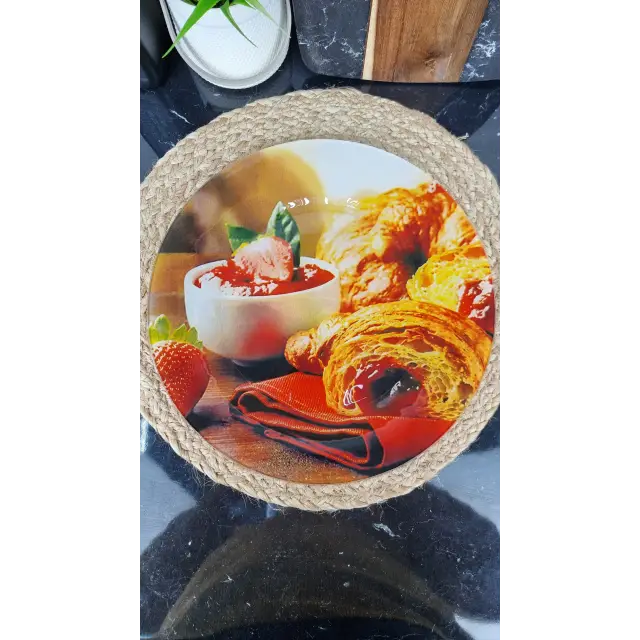 S3012/T 310 Блюдо стекл. круглое 30см Круассаны ᐉ S3012/T 310 - - класная цена в ProPosud