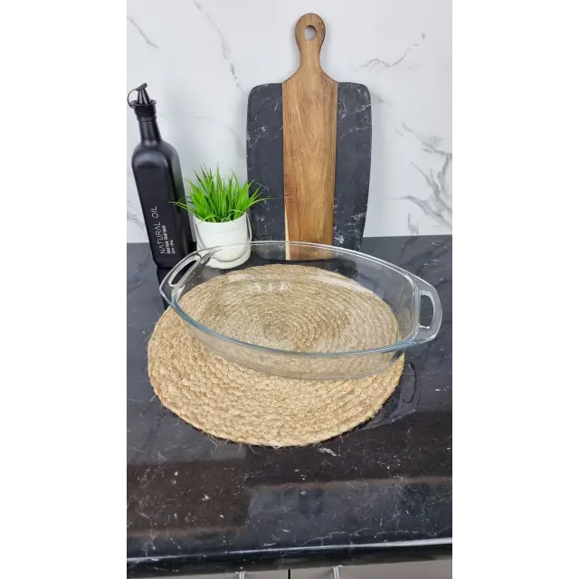 6665 Деко овальне 4,2л скл. жароміцне з руч. ᐉ 6665 - - класна ціна в ProPosud