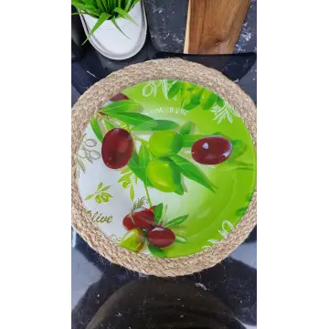 S3012/T 067 Блюдо стекл. круглое 30см Олива ᐉ S3012/T 067 - - класная цена в ProPosud