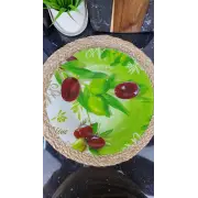 S3012/T 067 Блюдо стекл. круглое 30см Олива ᐉ S3012/T 067 - - класная цена в ProPosud