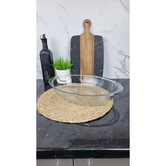 6814 Деко овальное 4,0л стек. жаропрочное