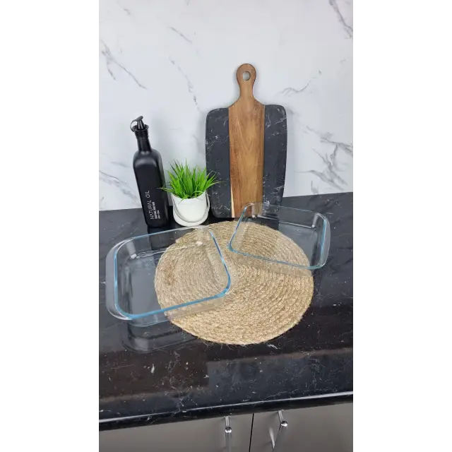 8080/8080-2 Набір деко квадрат 1,6л 2,3л скл.жароміцне