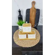 PJ01961 Набор ёмкостей 3-пр. 260мл з ложками на дерев. подставке