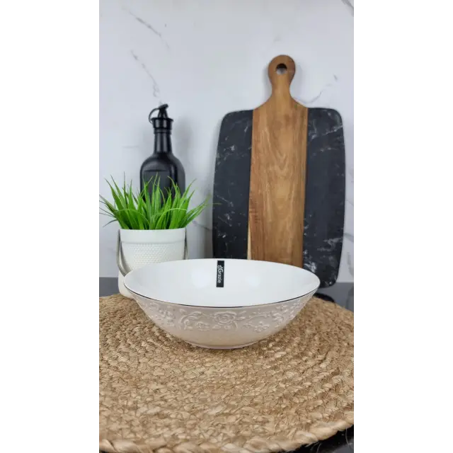 Pose Салатник 8" d-20см фарфор белый Роза ᐉ Pose - - класная цена в ProPosud