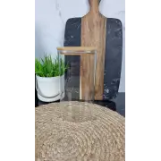 BS1020 Емкость для сыпучих стеклянная 10*20см бамбук крышка ᐉ BS1020 - - класная цена в ProPosud