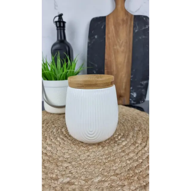 PJ03430-S-1 Банка 600мл с дерев. крышкой ᐉ PJ03430-S-1 - - класная цена в ProPosud