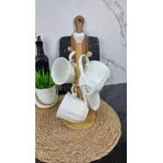 PJ03173 Набір кухлів 4*300мл на дерев. стійці