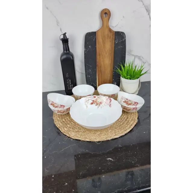 Чайна троянда Набір салатників 7-пр. склокераміка 6916/ S ᐉ 6916/ S - - класная цена в ProPosud