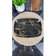 S445012C/Z 306/12" Блюдо скл. прямокутне 29,5*21 Чорний мармур ᐉ S445012C/Z 306 - - класна ціна в ProPosud