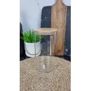 TS2304D Емкость для сыпучих стеклянная 9,5*18см круглая бамбук крышка ᐉ TS2304D - - класная цена в ProPosud