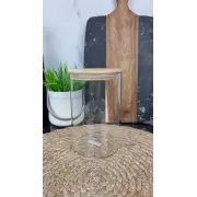 TS2305C Емкость для сыпучих стеклянная 10*15см круглая бамбук крышка ᐉ TS2305C - - класная цена в ProPosud