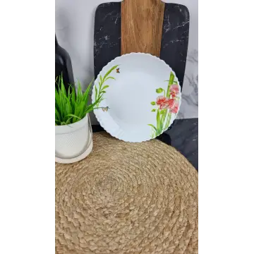 Орхидея Тарелка мелкая №8,5 d-21см стеклокерамика Волнистый край BB 405 ᐉ BB 405 - - класная цена в ProPosud 2