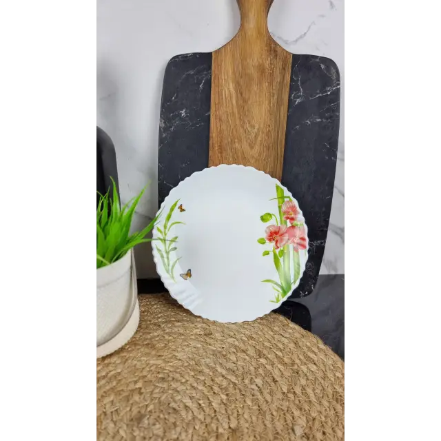 Орхідея Тарілка мілка №7,5 d-19см склокераміка Хвилястий край BB 405 ᐉ BB 405 - - класна ціна в ProPosud