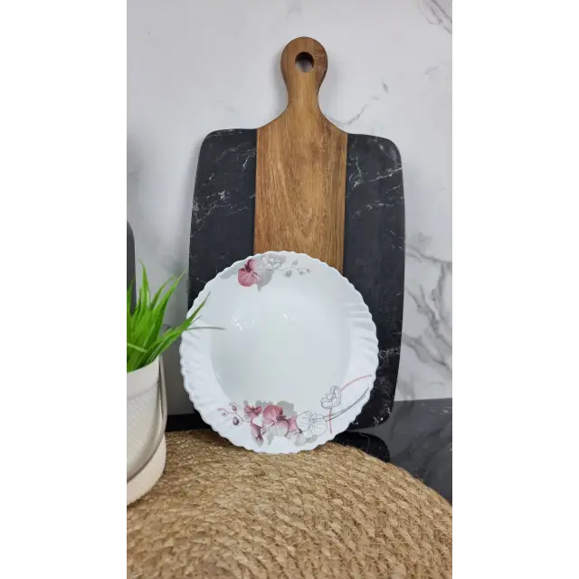 Орхідея Тарілка мілка №7,5 d-19см склокераміка Хвилястий край S010/S SO01/S ᐉ S010/S SO01/S - - класна ціна в ProPosud