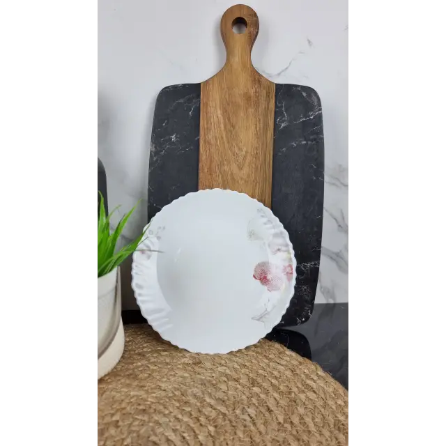 Орхидея Тарелка мелкая №7,5 d-19см стеклокерамика Волнистый край 6714/ S ᐉ 6714/ S - - класная цена в ProPosud