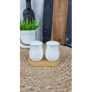 PJ02812 Набор для специй на дерев. подставке соль, перец ᐉ PJ02812 - - класная цена в ProPosud