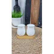 PJ02812 Набор для специй на дерев. подставке соль, перец ᐉ PJ02812 - - класная цена в ProPosud
