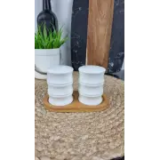 PJ03752 Набір для спецій на дерев. підставці сіль, перець ᐉ PJ03752 - - класна ціна в ProPosud