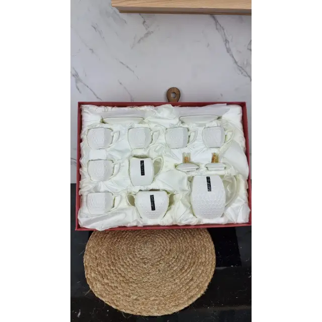 PT0867-A Набір чайний 15-пр. 6*200мл з блюдцем, заварник 900мл цукорниця 500мл молочник 300мл ᐉ PT0867-A - - класна ціна в ProPo