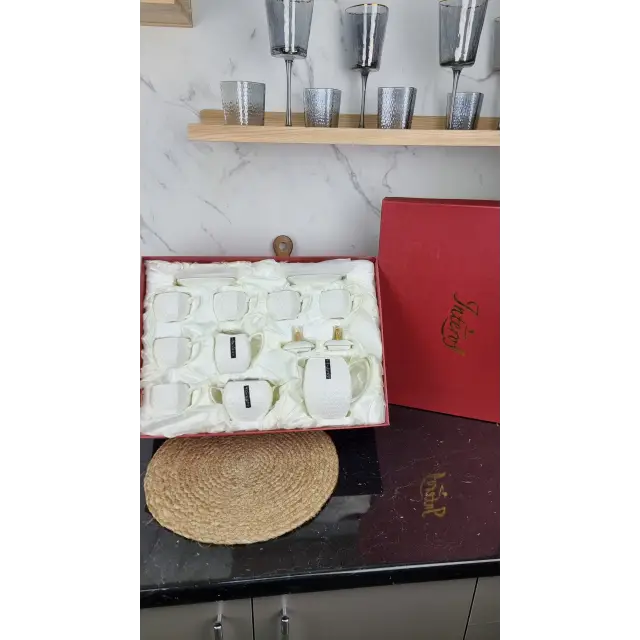 PT0867-A Набір чайний 15-пр. 6*200мл з блюдцем, заварник 900мл цукорниця 500мл молочник 300мл ᐉ PT0867-A - - класна ціна в ProPo