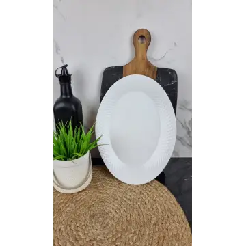 WHITE DIAMOND Тарелка мелкая овальная №12 стеклокерамика LNYP120 ᐉ LNYP120 - - класная цена в ProPosud