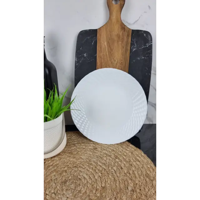 WHITE DIAMOND Тарелка мелкая №8,5 стеклокерамика LNP85 ᐉ LNP85 - - класная цена в ProPosud