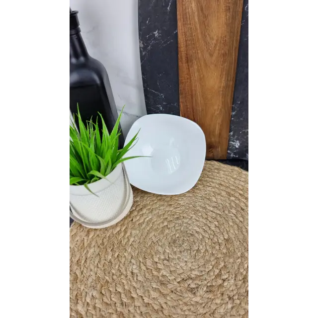 WHITE Салатник квадратный №6,5 стеклокерамика O312065 ᐉ WHITE O312065 - - класная цена в ProPosud